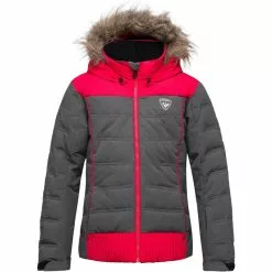 Rossignol GIRL BB POLYDOWN HEATHER JKT Gris/rose