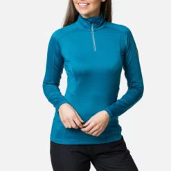 Sous-vêtement Rossignol W CLASSIQUE 1/2 ZIP Duck Blue