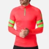 Sweat Rossignol CLASSIQUE HERO 1/2 ZIP Neon Red -Rossignol Vente sweat rossignol classique hero 12 zip neon red